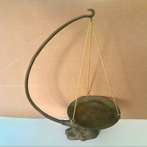Brass Metal Elephant Decor